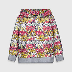 Толстовка-худи детская Граффити с узорами, цвет: 3D-меланж