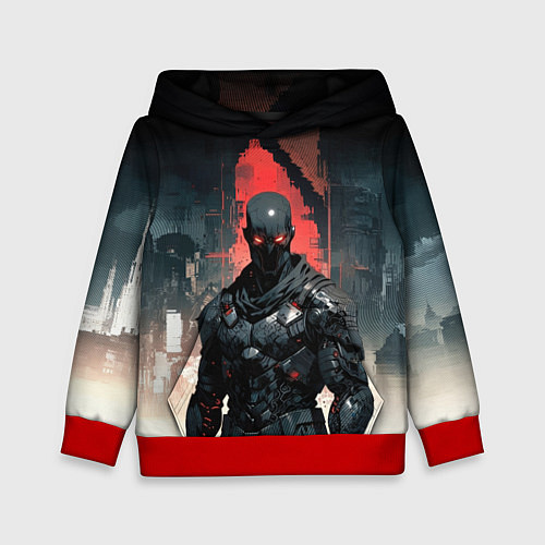 Детская толстовка Боевой киборг штурмовик / 3D-Красный – фото 1