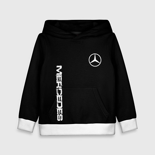 Детская толстовка Mercedes benz logo white auto / 3D-Белый – фото 1