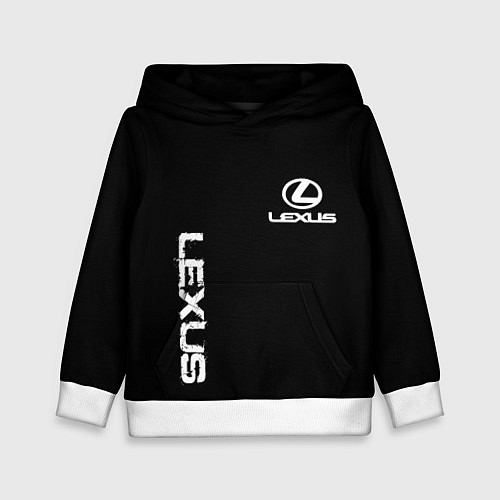 Детская толстовка Lexus white logo auto / 3D-Белый – фото 1