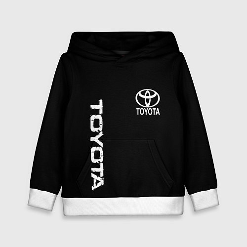 Детская толстовка Toyota logo white steel / 3D-Белый – фото 1