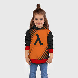 Толстовка-худи детская Half life orange box, цвет: 3D-красный — фото 2