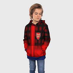 Толстовка-худи детская Arsenal fc sport geometry steel, цвет: 3D-синий — фото 2