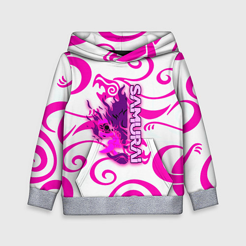 Детская толстовка Samurai dragon steel / 3D-Меланж – фото 1