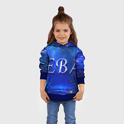 Толстовка-худи детская Женское имя Ева, цвет: 3D-синий — фото 2