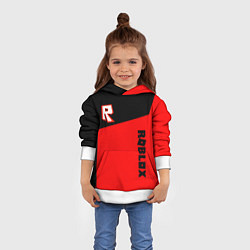 Толстовка-худи детская Roblox geometry red, цвет: 3D-белый — фото 2