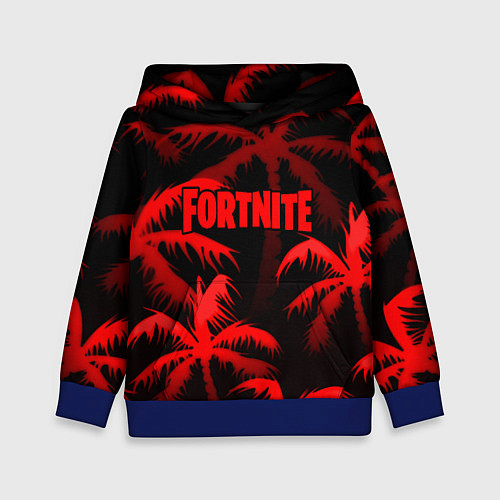 Детская толстовка Fortnite tropic red / 3D-Синий – фото 1