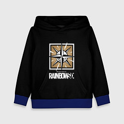 Толстовка-худи детская Юбисофт гейм радуга 6, цвет: 3D-синий