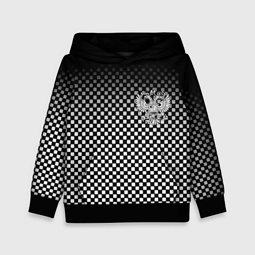 Детская толстовка Россия клетка паттерн / 3D-Черный – фото 1