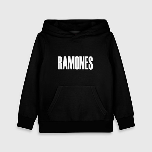 Детская толстовка Ramones white logo / 3D-Черный – фото 1