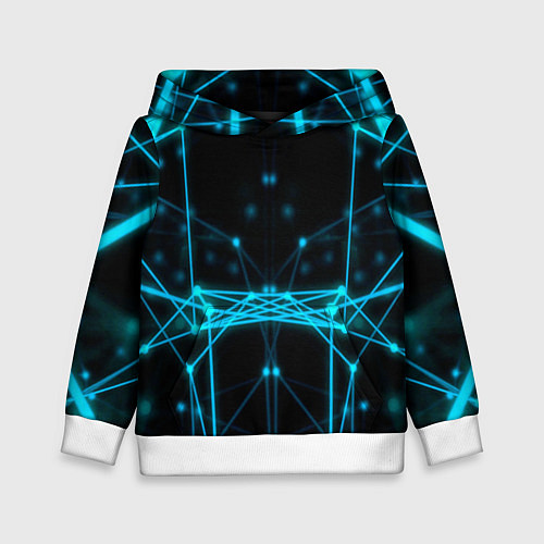 Детская толстовка Синий плексус / 3D-Белый – фото 1