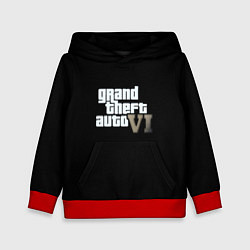 Толстовка-худи детская GTA 6 game, цвет: 3D-красный