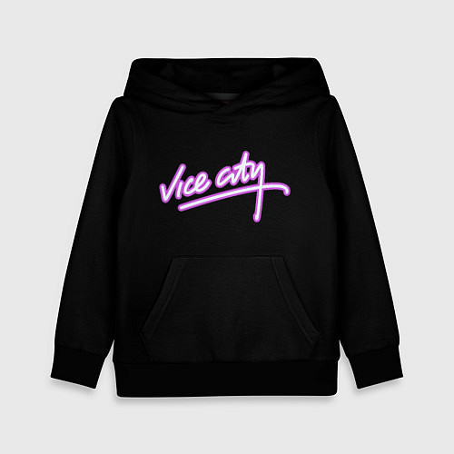 Детская толстовка Vice city logo neon / 3D-Черный – фото 1