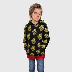 Толстовка-худи детская Паттерн - Шрек, цвет: 3D-красный — фото 2