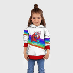 Толстовка-худи детская Among us colors line монстр, цвет: 3D-красный — фото 2