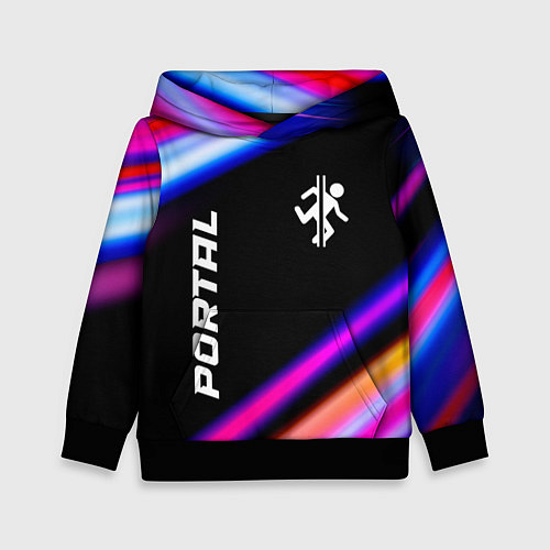 Детская толстовка Portal fast light neon stripes / 3D-Черный – фото 1