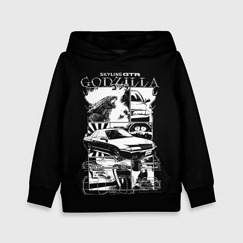 Детская толстовка Skyline GTR Godzilla / 3D-Черный – фото 1