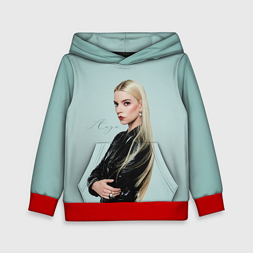 Детская толстовка Anya Taylor - Joy - actress / 3D-Красный – фото 1