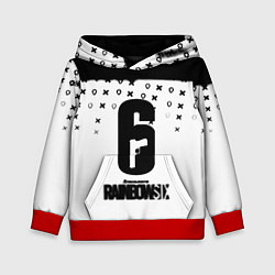Толстовка-худи детская Rainbox six game pattern, цвет: 3D-красный