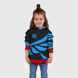 Толстовка-худи детская PUBG крылья, цвет: 3D-красный — фото 2