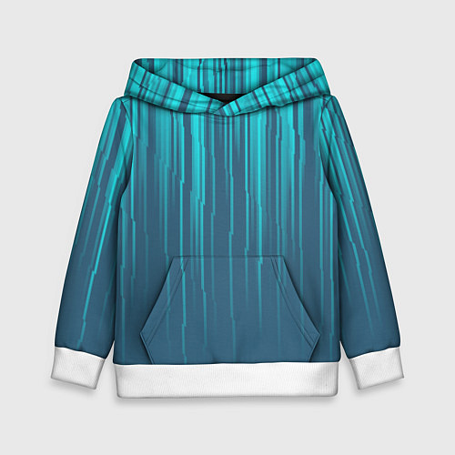 Детская толстовка Абстракция вертикальные линии / 3D-Белый – фото 1