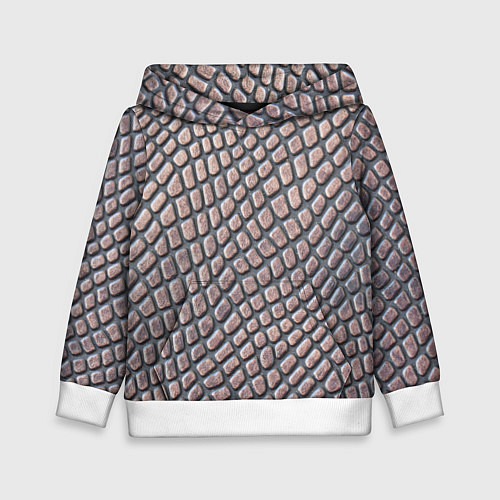 Детская толстовка Кожаный принт / 3D-Белый – фото 1