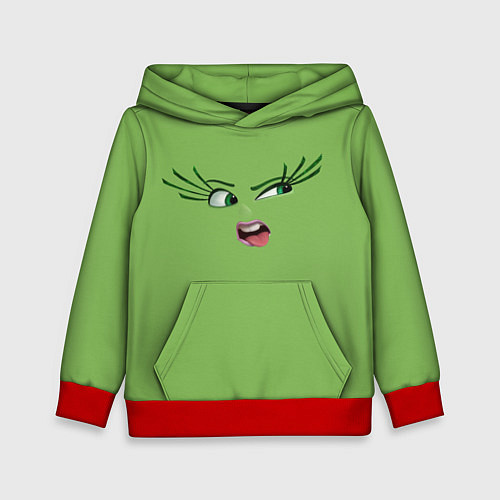 Детская толстовка Эмоция брезгливости - лицо крупное / 3D-Красный – фото 1