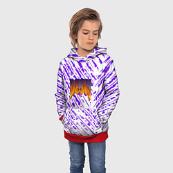 Толстовка-худи детская Doom neon retro, цвет: 3D-красный — фото 2