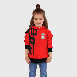 Толстовка-худи детская Liverpool fc sport steel, цвет: 3D-черный — фото 2