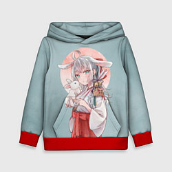 Толстовка-худи детская Аля иногда кокетничает со мной по-русски - Алиса, цвет: 3D-красный