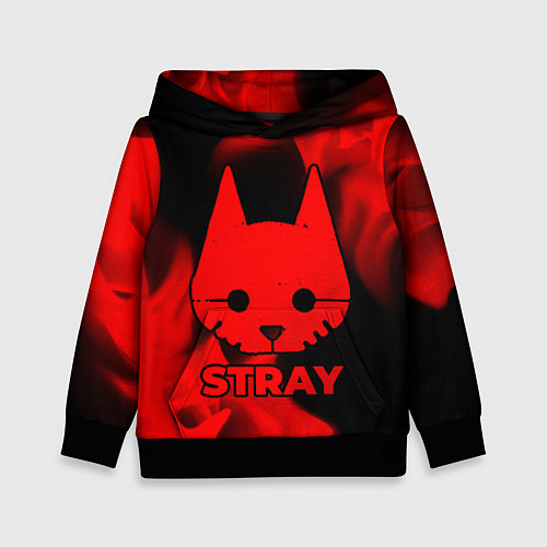 Детская толстовка Stray - red gradient / 3D-Черный – фото 1