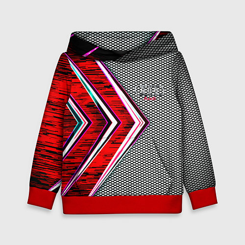 Детская толстовка Audi sport geometry car / 3D-Красный – фото 1