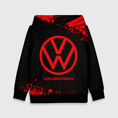 Детская толстовка Volkswagen - red gradient / 3D-Черный – фото 1