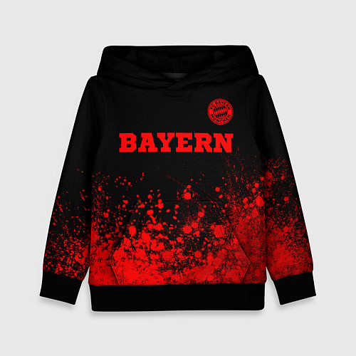 Детская толстовка Bayern - red gradient посередине / 3D-Черный – фото 1