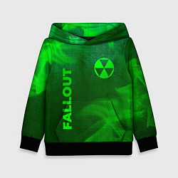 Детская толстовка Fallout - green gradient вертикально