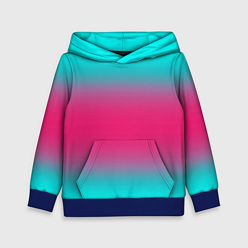 Детская толстовка Градиент текстура неон / 3D-Синий – фото 1