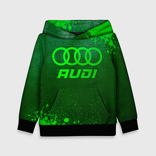 Детская толстовка Audi - green gradient / 3D-Черный – фото 1