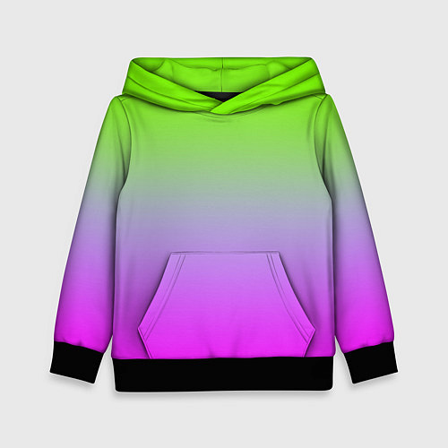 Детская толстовка Неоновая градиент абстракция / 3D-Черный – фото 1