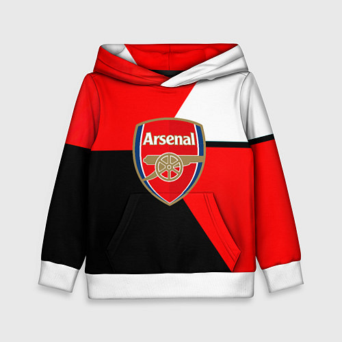 Детская толстовка Арсенал лого геометрия / 3D-Белый – фото 1