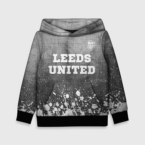 Детская толстовка Leeds United - grey gradient посередине / 3D-Черный – фото 1