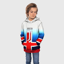 Толстовка-худи детская Ювентус анг, цвет: 3D-красный — фото 2