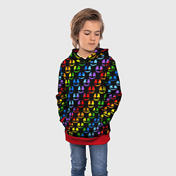 Толстовка-худи детская Marshmello dj colors, цвет: 3D-красный — фото 2