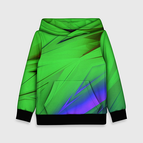 Детская толстовка Кислотно неоновая геометрия / 3D-Черный – фото 1