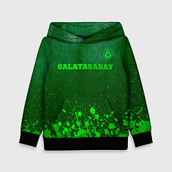 Толстовка-худи детская Galatasaray - green gradient посередине, цвет: 3D-черный