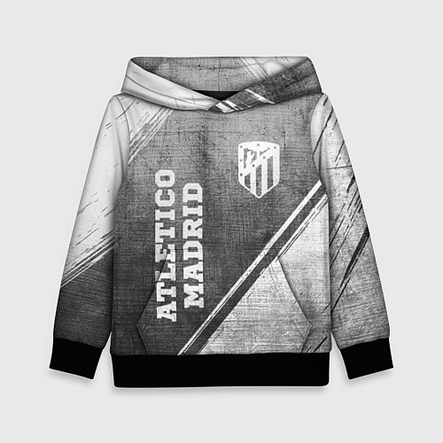 Детская толстовка Atletico Madrid - grey gradient вертикально / 3D-Черный – фото 1