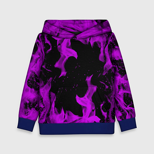 Детская толстовка Неоновый огонь текстура / 3D-Синий – фото 1