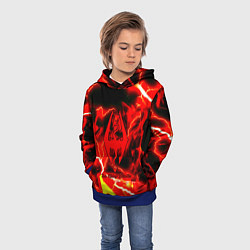 Толстовка-худи детская Skyrim red storm logo, цвет: 3D-синий — фото 2