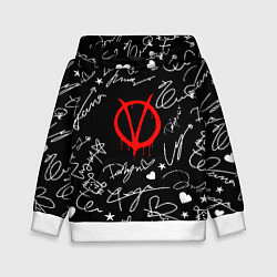 Толстовка-худи детская Vendeta bend, цвет: 3D-белый