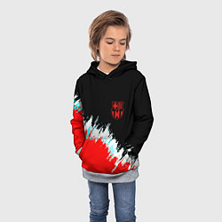Толстовка-худи детская Барселона фк краски, цвет: 3D-меланж — фото 2