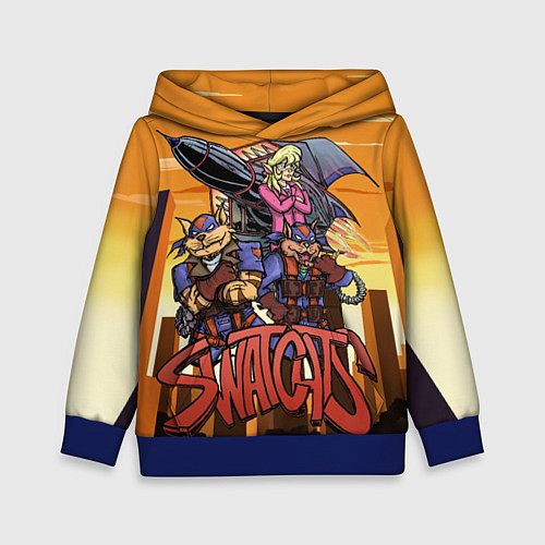 Детская толстовка Коты быстрого реагирования / 3D-Синий – фото 1